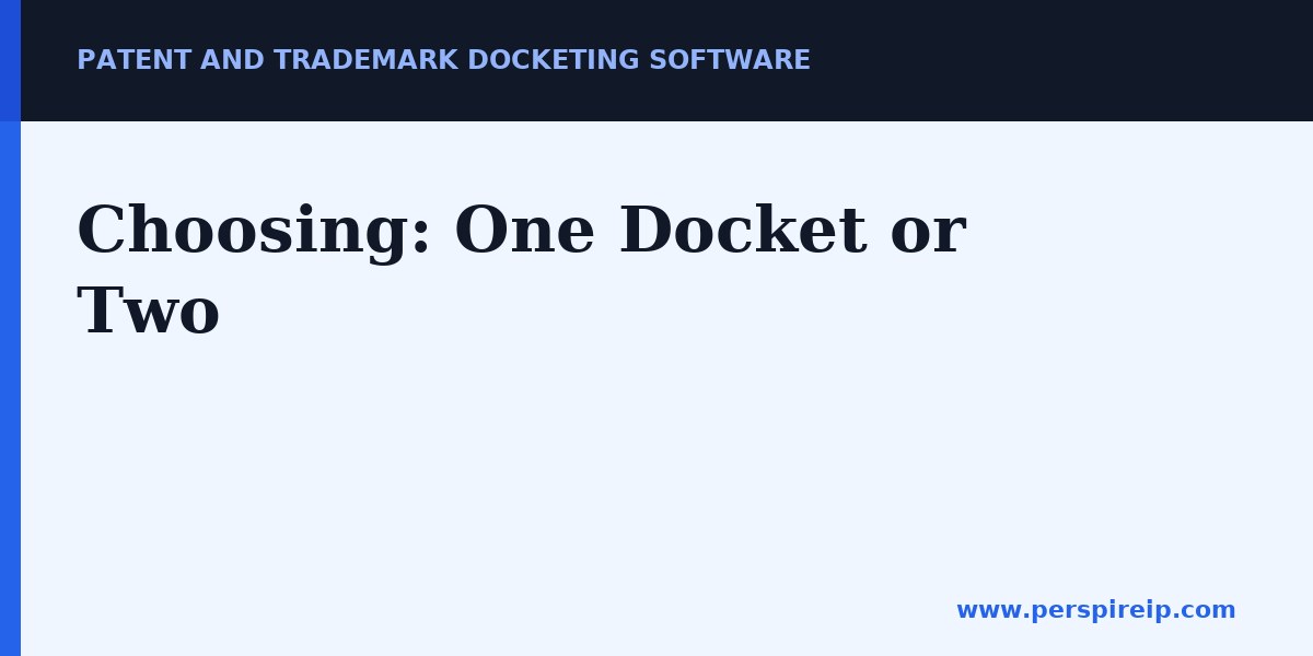 Decision framework for choosing patent and trademark docketing software
