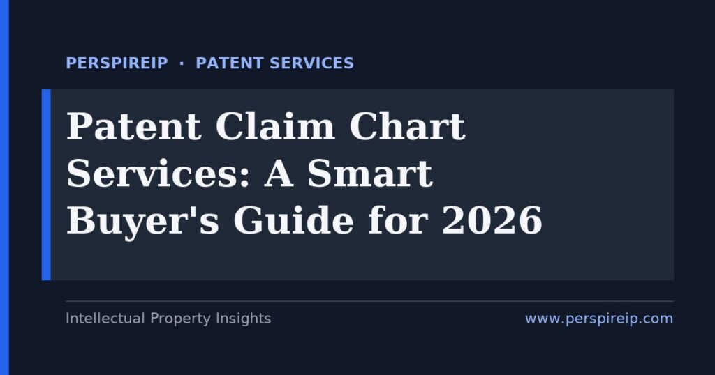 Patent claim chart services mapping claim elements to an accused product