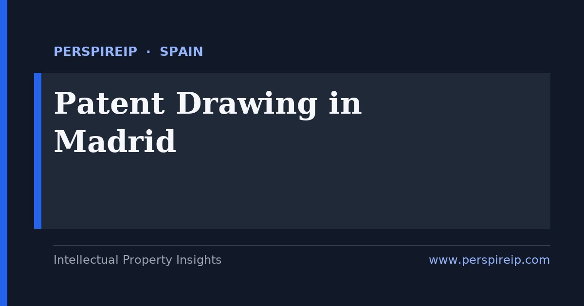 patent drawing Madrid illustrator preparing OEPM-compliant figures for a Spanish filing