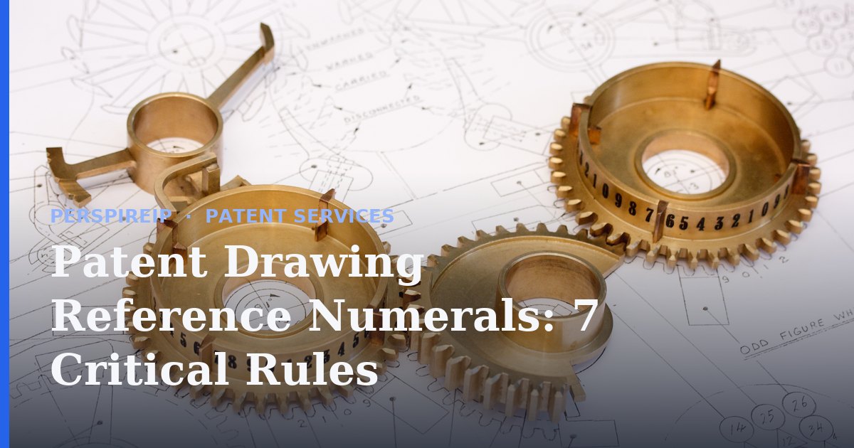 Patent drawing reference numerals labelled on a mechanical figure