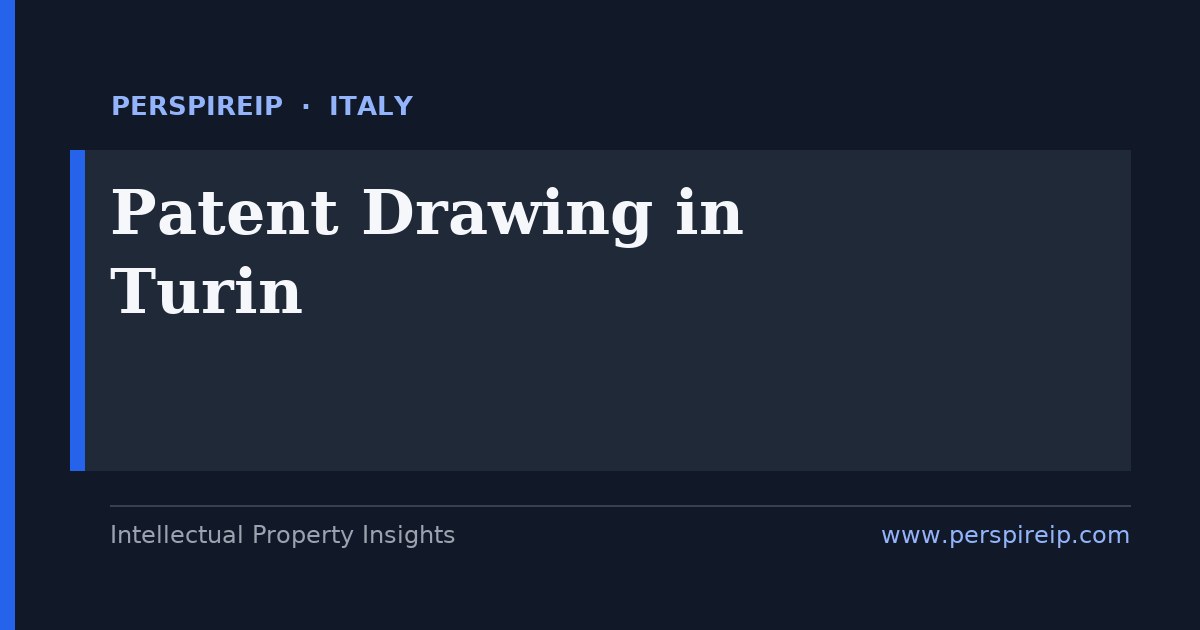 patent drawing Turin technical illustration for an Italian patent filing