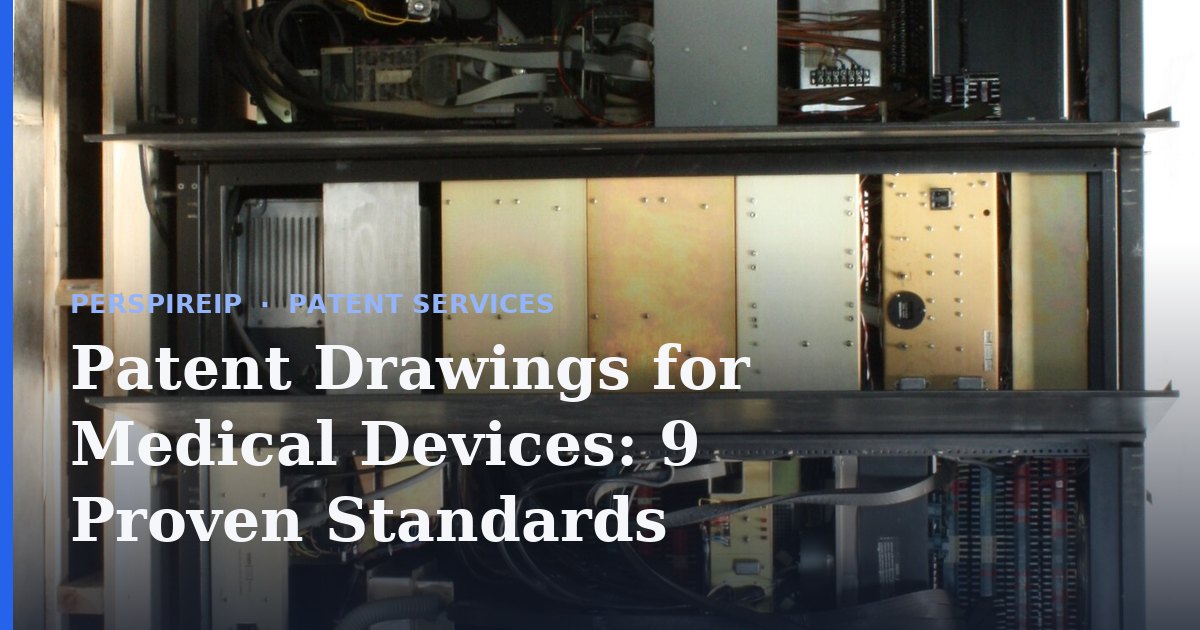 Patent drawings for medical devices reviewed by an engineer