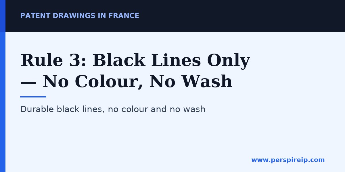 Black line technical figure of the kind INPI requires for patent drawings in France