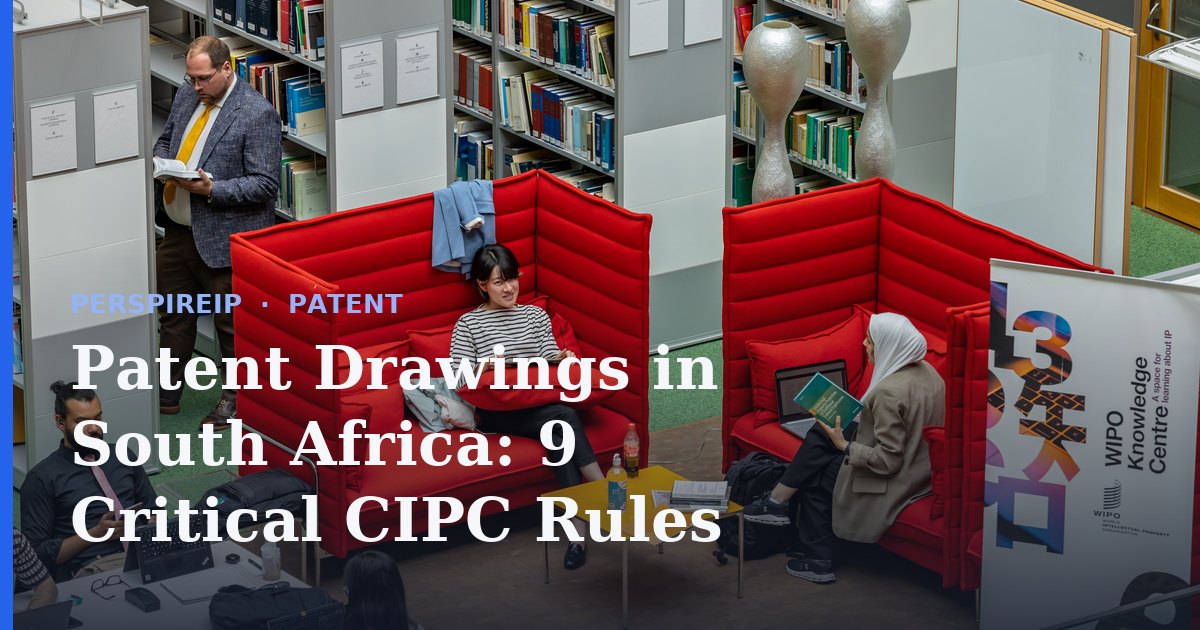Draughtsman preparing patent drawings in South Africa for a CIPC filing