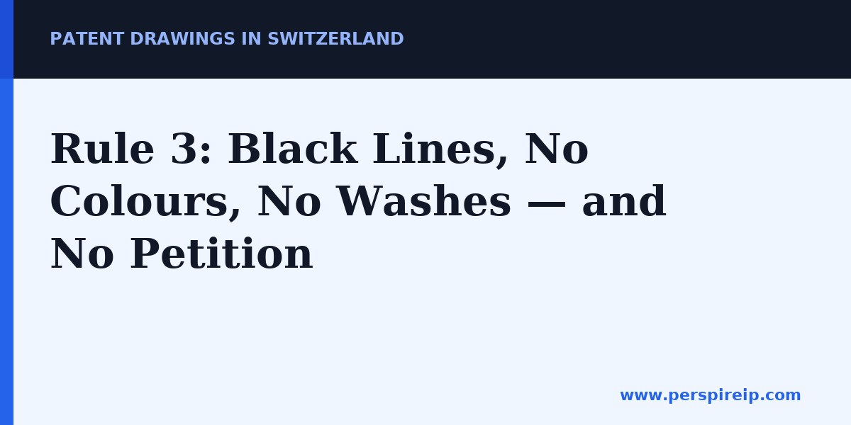 Black line technical figure of the kind the IPI requires for patent drawings in Switzerland