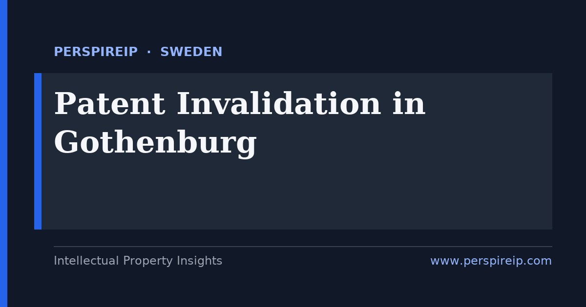 patent invalidation Gothenburg automotive and battery prior-art search by PerspireIP