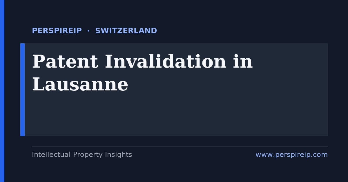 patent invalidation Lausanne EPFL medtech and robotics prior-art search by PerspireIP