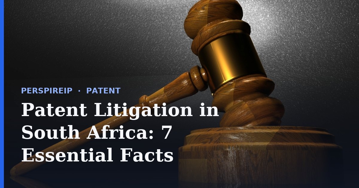Patent litigation in South Africa courtroom and legal documents