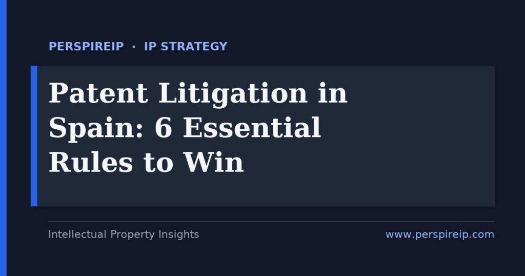 Patent litigation in Spain commercial courts and enforcement