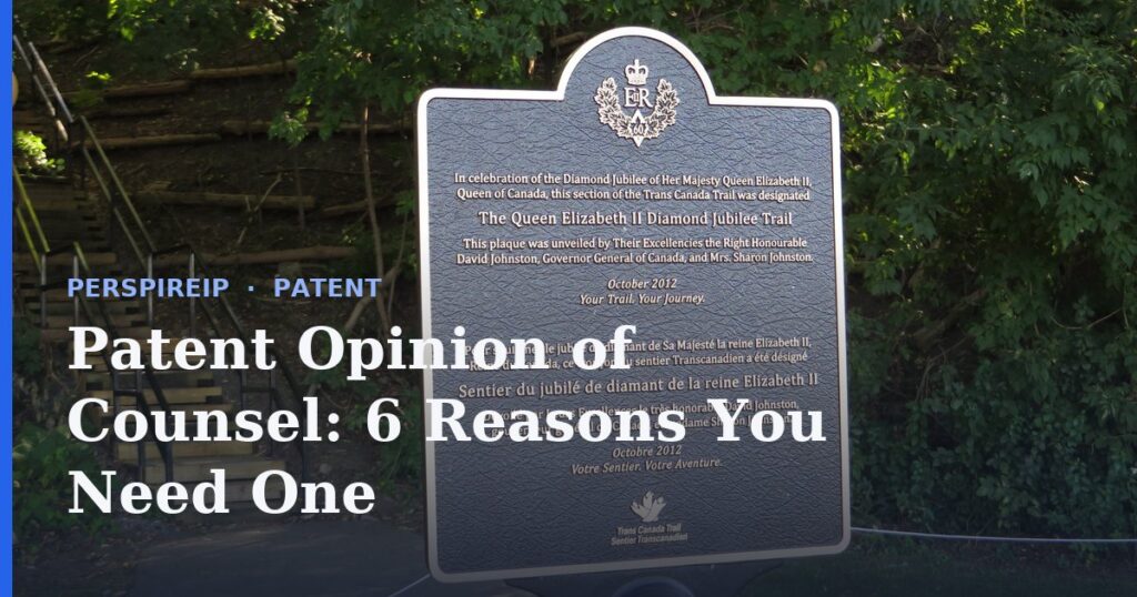 Patent opinion of counsel letter reviewed by an attorney before product launch