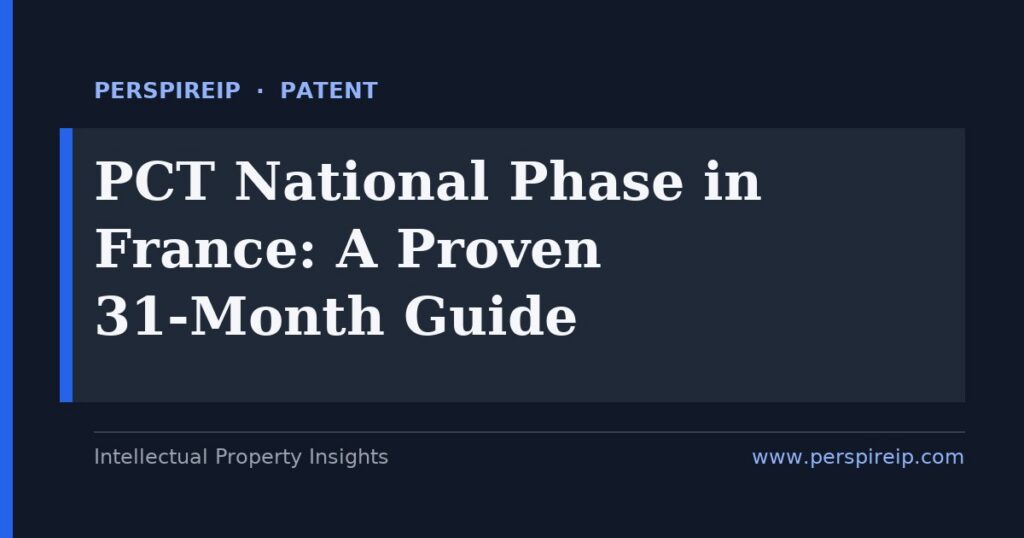 PCT national phase in France through the European Patent Office