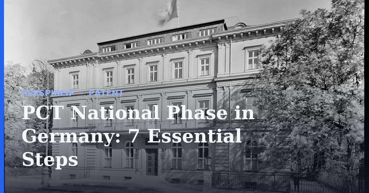 PCT national phase in Germany filing at the DPMA