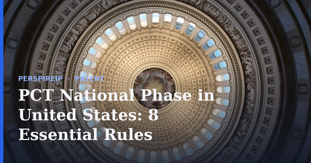 PCT national phase in United States filing at the USPTO