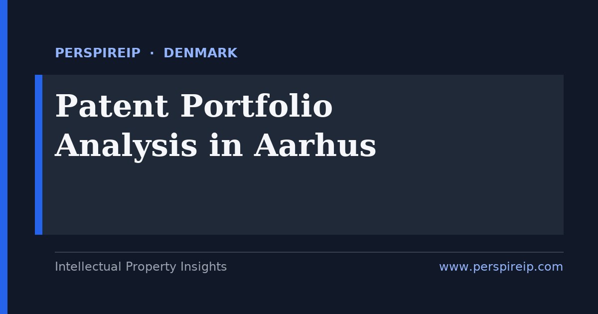 patent portfolio analysis Aarhus study grading wind-turbine, power-electronics and agritech patent families for a Danish IP team by PerspireIP