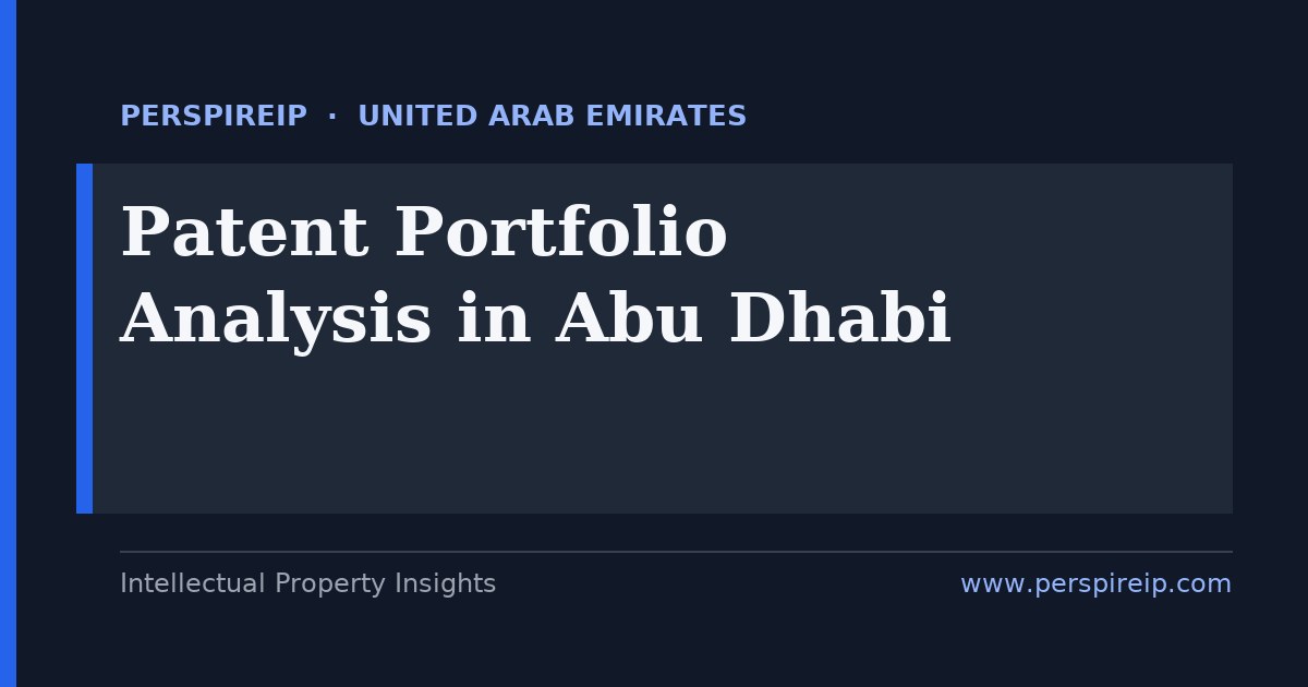 patent portfolio analysis Abu Dhabi mapping a sovereign-backed energy and AI estate onto national UAE patents filed through the Ministry of Economy
