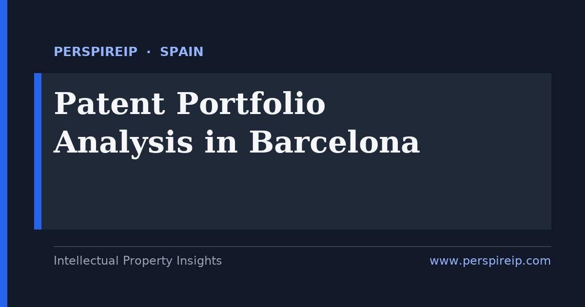 patent portfolio analysis Barcelona validation, translation-cost and strength study for in-house IP teams by PerspireIP