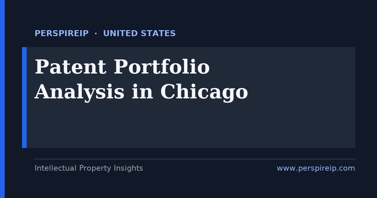 patent portfolio analysis Chicago mapping a diversified manufacturing, food-science and medtech patent estate across N.D. Ill., the PTAB and the ITC
