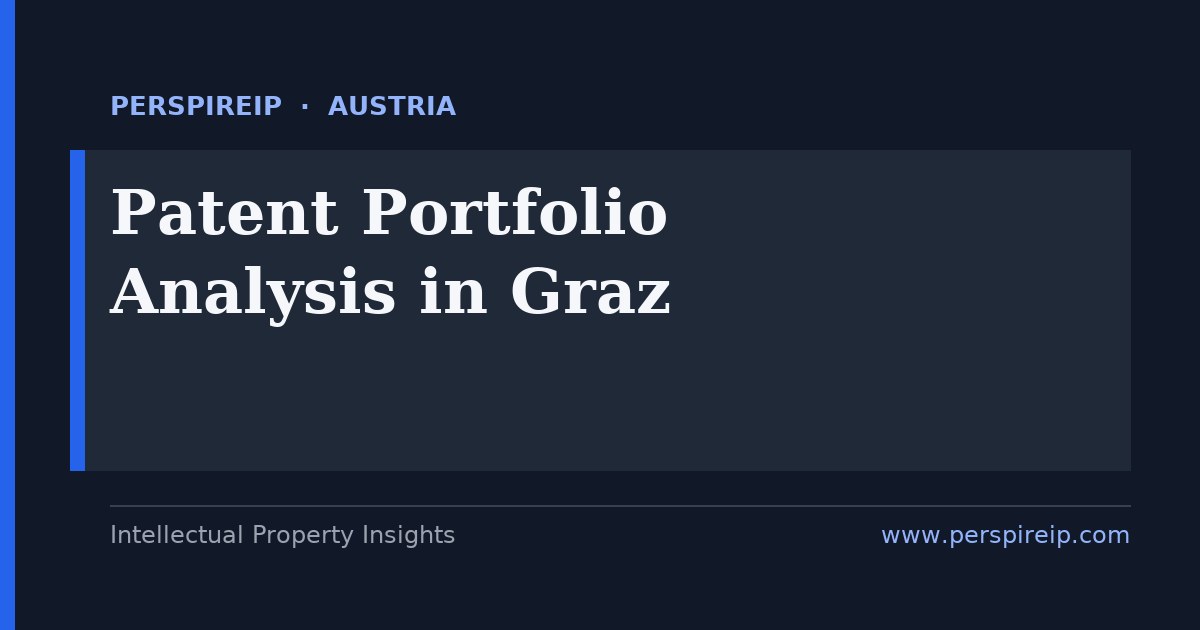 patent portfolio analysis Graz study grading AVL powertrain, e-mobility and Silicon Alps sensor patent families for a Styrian automotive IP team by PerspireIP