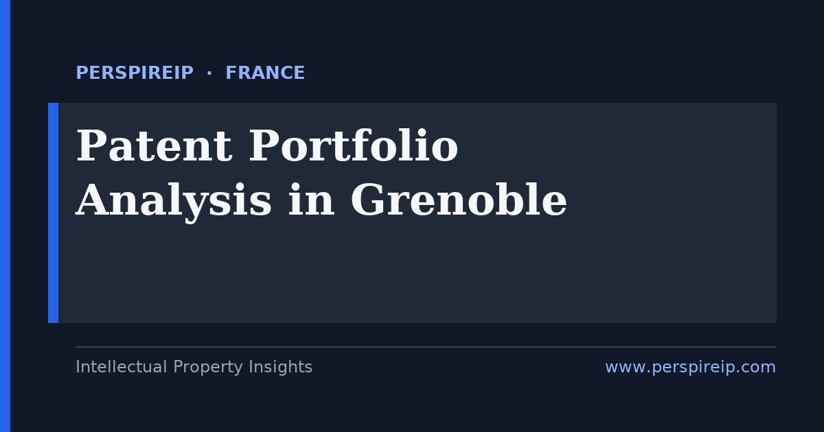 patent portfolio analysis Grenoble mapping a dense micro- and nanoelectronics estate co-owned with CEA-Leti on the MINATEC campus