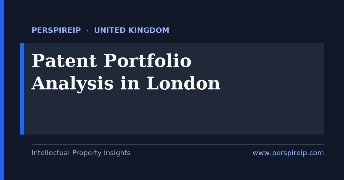 patent portfolio analysis London prepared by PerspireIP for in-house IP teams and R&D leaders