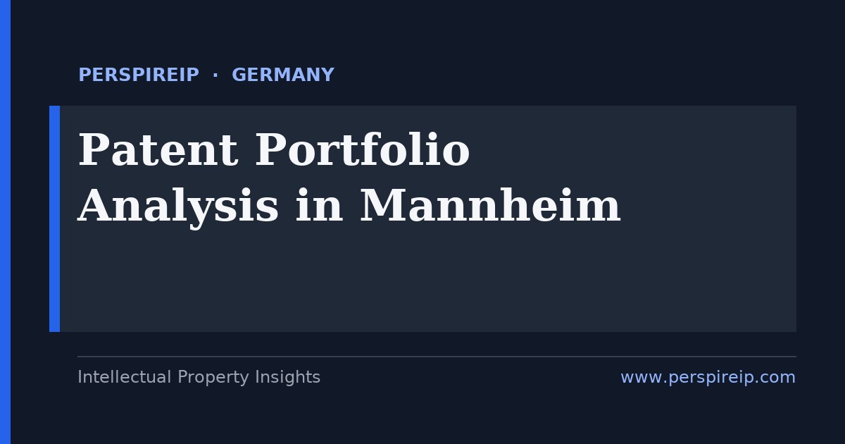 patent portfolio analysis Mannheim grading an automotive SEP estate for assertion at the Landgericht Mannheim and the UPC local division