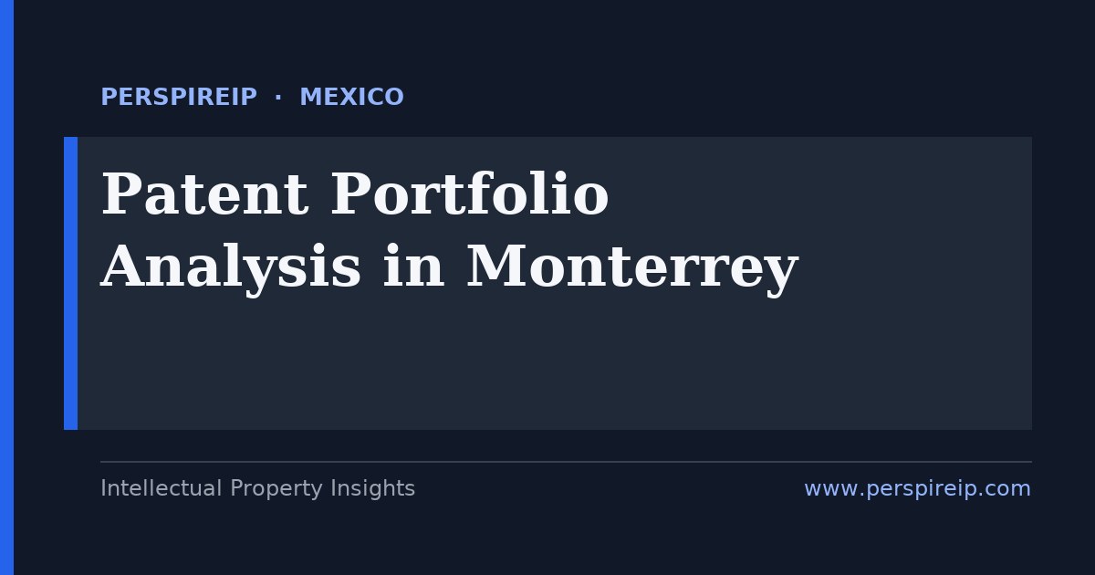 patent portfolio analysis Monterrey mapping a Nuevo Leon heavy-industry patent estate across IMPI patents and utility models
