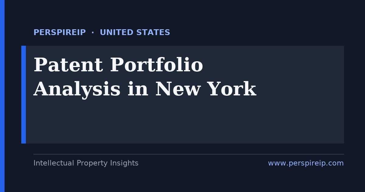 patent portfolio analysis New York landscape, gap and valuation study for in-house IP teams by PerspireIP