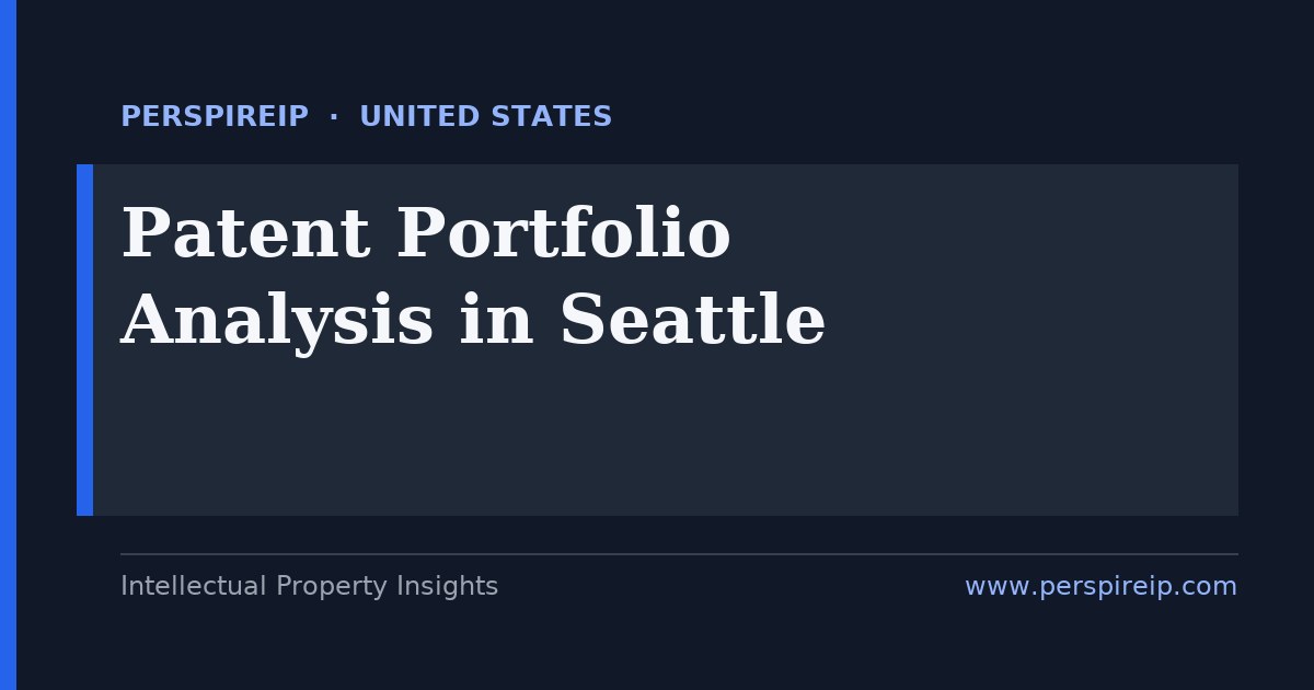 patent portfolio analysis Seattle landscape, gap and valuation study for cloud, AI and aerospace IP teams by PerspireIP