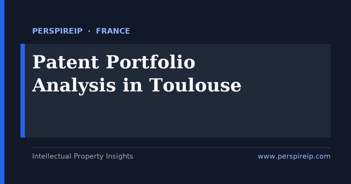 patent portfolio analysis Toulouse mapping a dense aeronautics and space estate co-developed with CNES onto French patents that answer to a single court in Paris