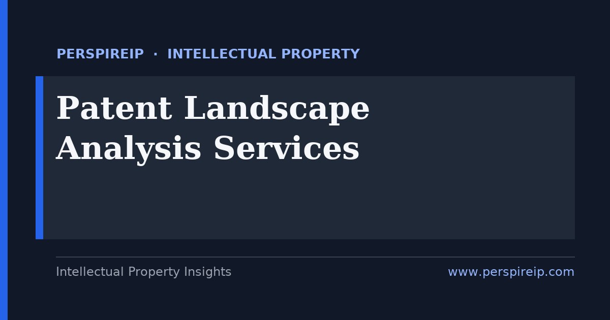 patent landscape analysis services — PerspireIP
