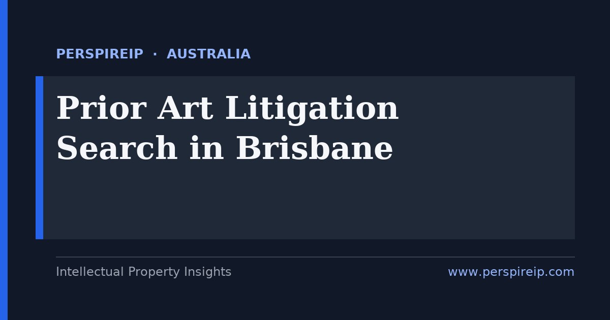 prior art search Brisbane mining-tech agritech and vaccine patent invalidity search by PerspireIP
