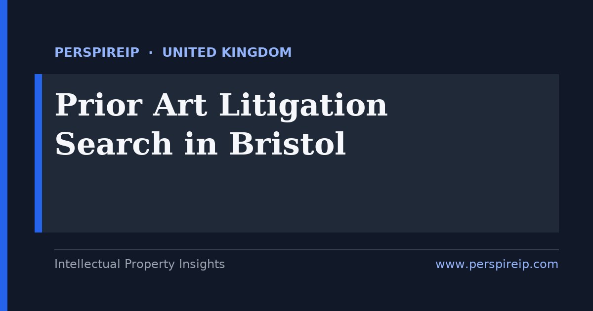 prior art search Bristol aerospace and semiconductor invalidity search by PerspireIP
