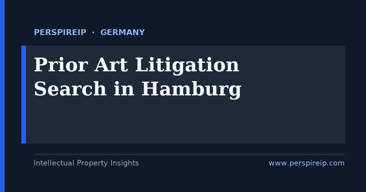 prior art search Hamburg aerospace and maritime invalidity search by PerspireIP