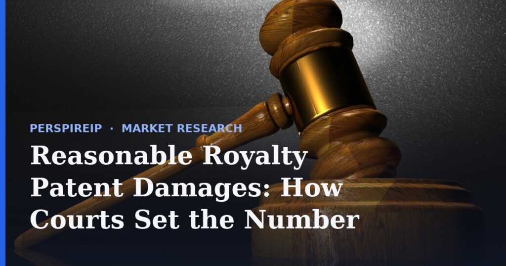 Reasonable royalty patent damages analysis in a courtroom