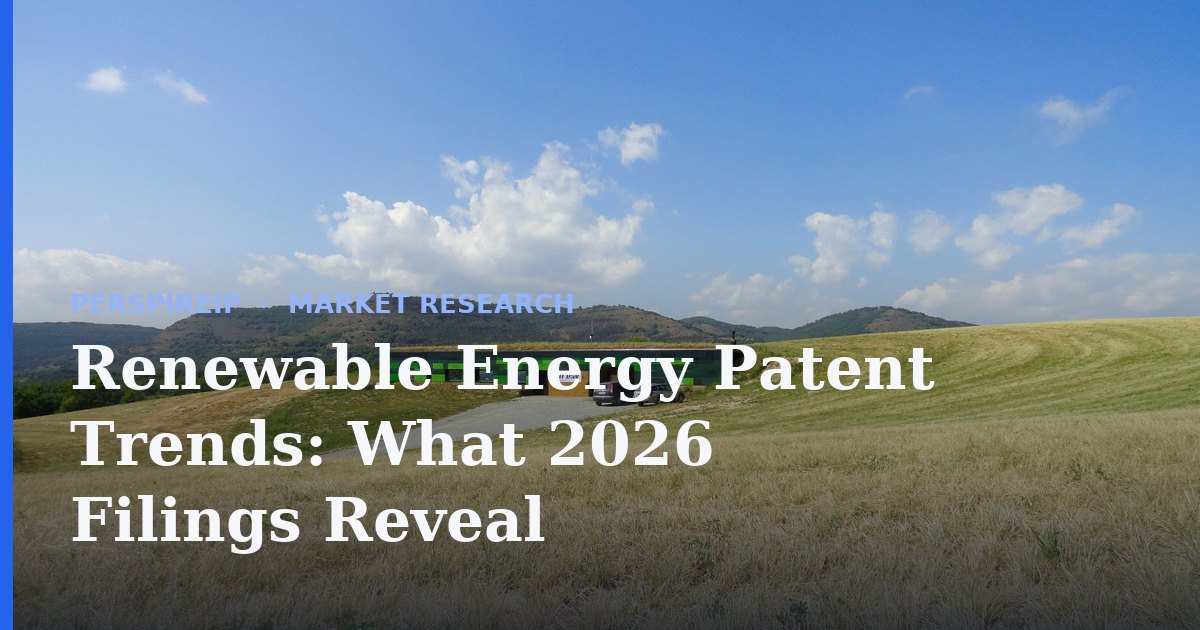 Renewable energy patent trends across solar wind and hydrogen filings