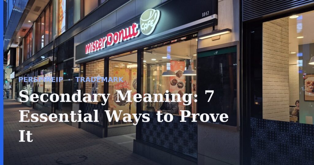 Secondary meaning trademark acquired distinctiveness evidence
