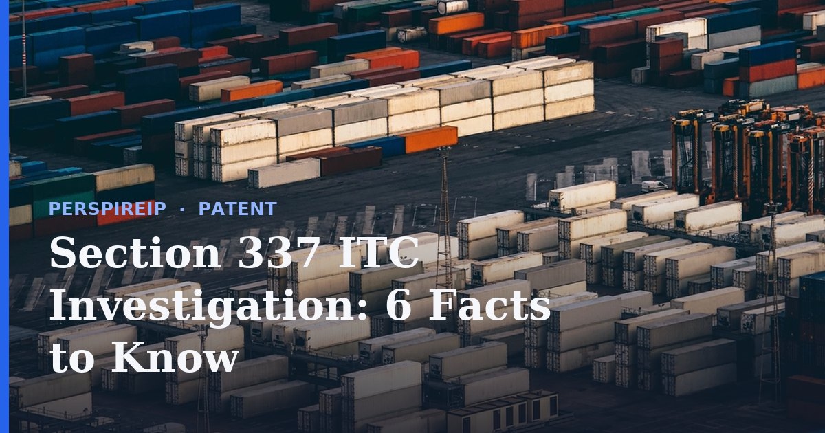 Section 337 ITC investigation blocking infringing imports at the border