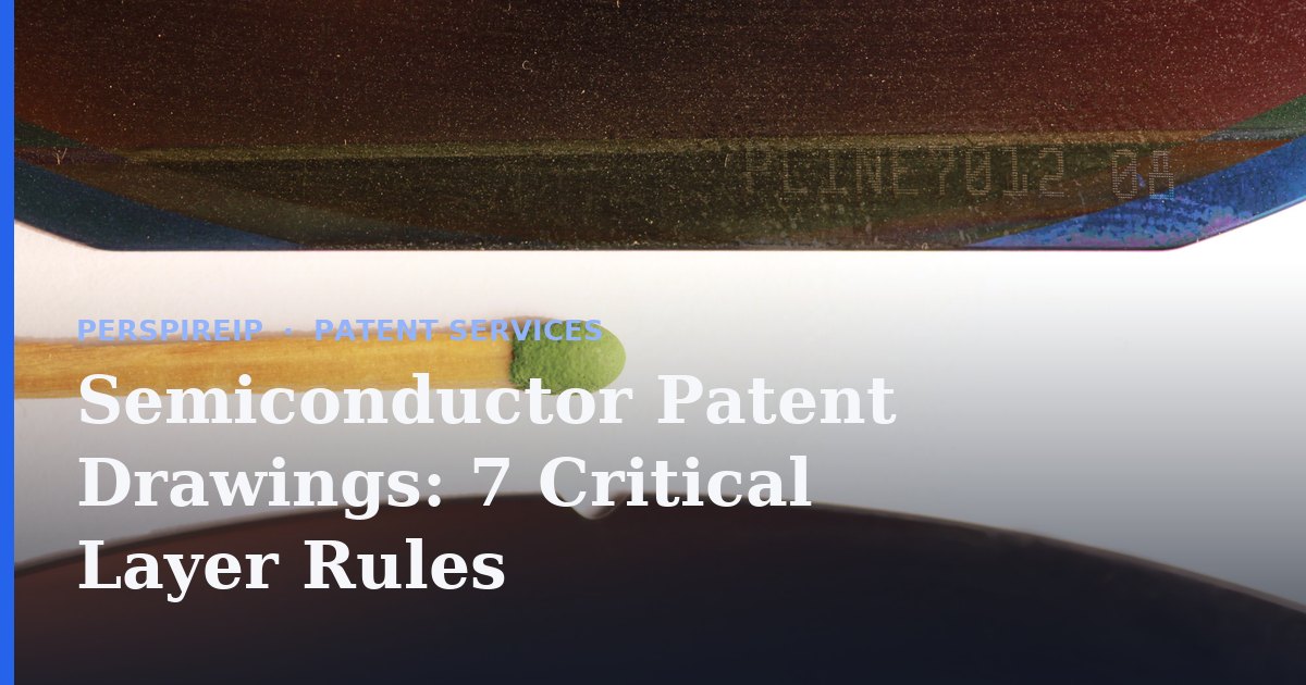 semiconductor patent drawings reviewed on a silicon wafer cross-section