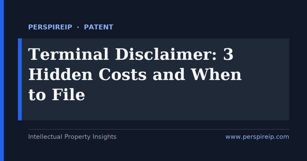 Terminal disclaimer and nonstatutory double patenting in patent prosecution