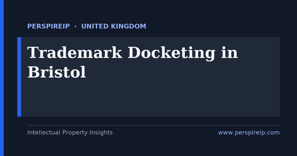trademark docketing Bristol deadline calendar tracking the comparable UK right at the UKIPO, its ten-year renewal from the filing date, the separate EUTM clock and the five-year non-use window for aerospace and creative brands by PerspireIP