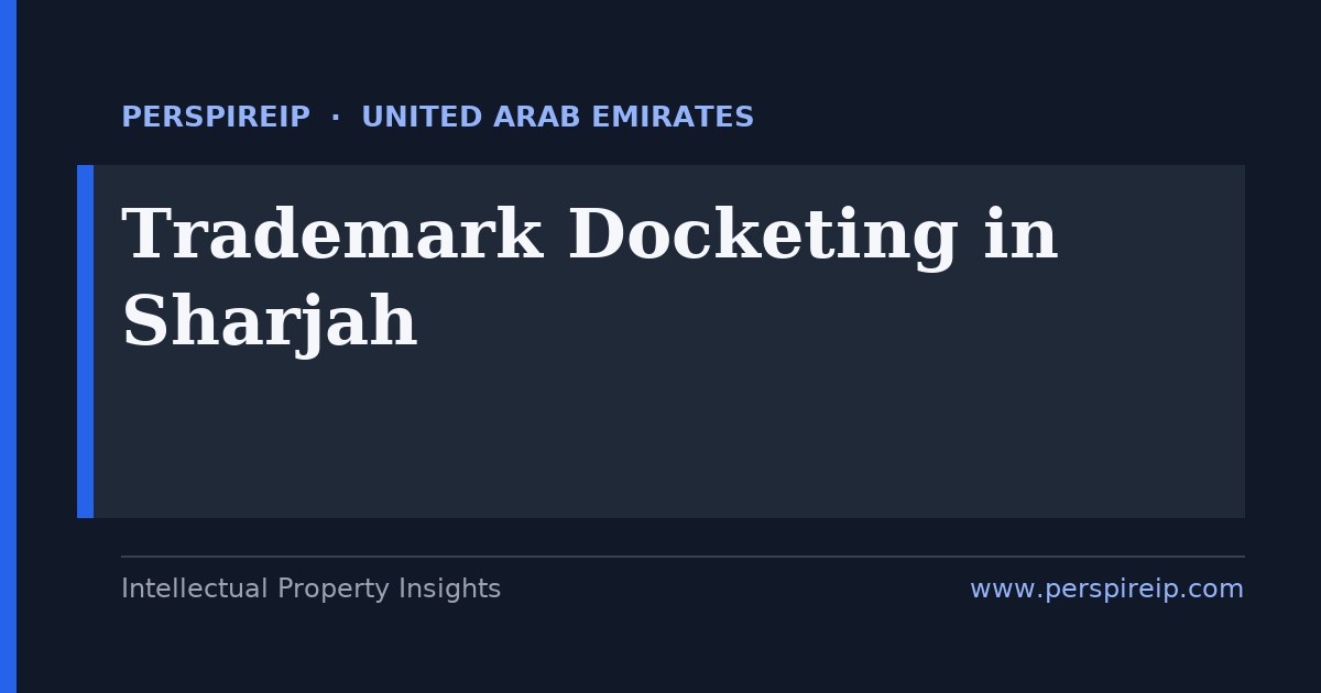trademark docketing Sharjah renewal deadline tracking for the UAE Ministry of Economy ten-year clock, WIPO Madrid designations and Arabic and Latin dual-mark portfolios across the Sharjah publishing and printing cluster