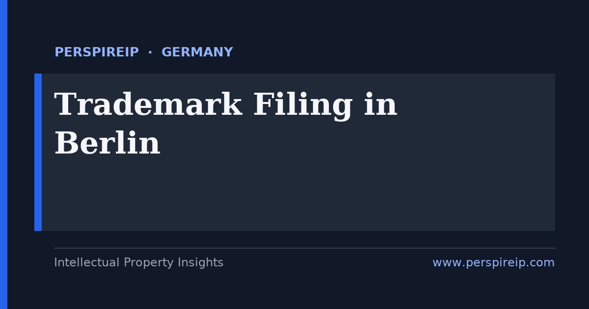 trademark filing Berlin service by PerspireIP covering national DPMA marks, EU trade marks and the Madrid Protocol