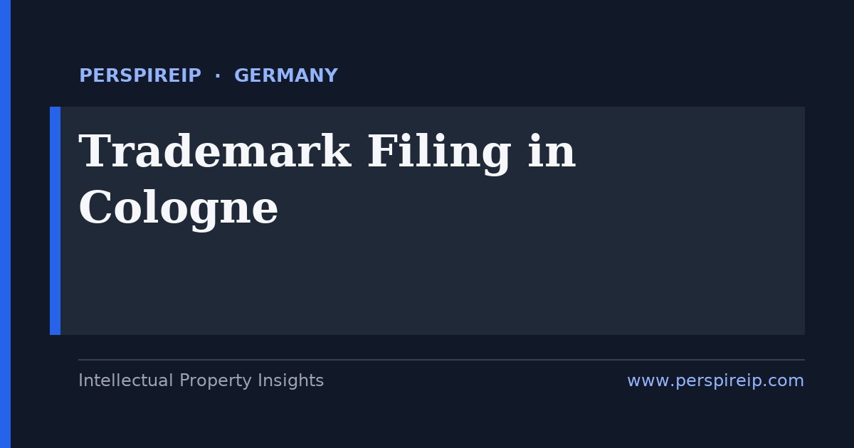 trademark filing Cologne service by PerspireIP covering German DPMA marks, EU trade marks and the Madrid Protocol
