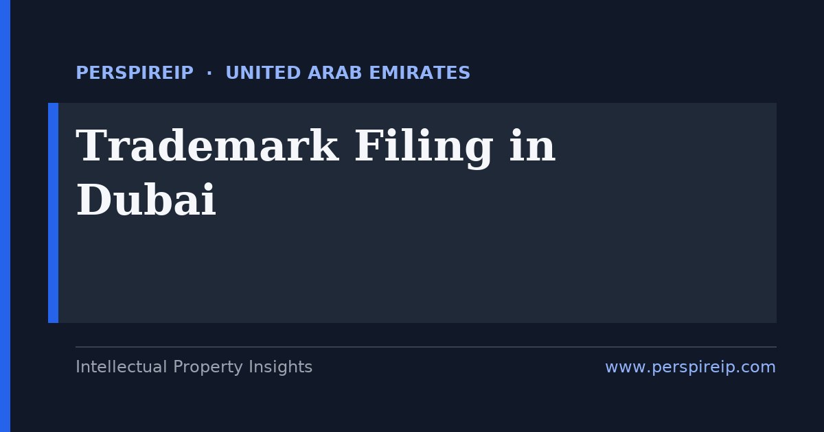 trademark filing Dubai service by PerspireIP covering UAE national marks and the Madrid Protocol through the Ministry of Economy