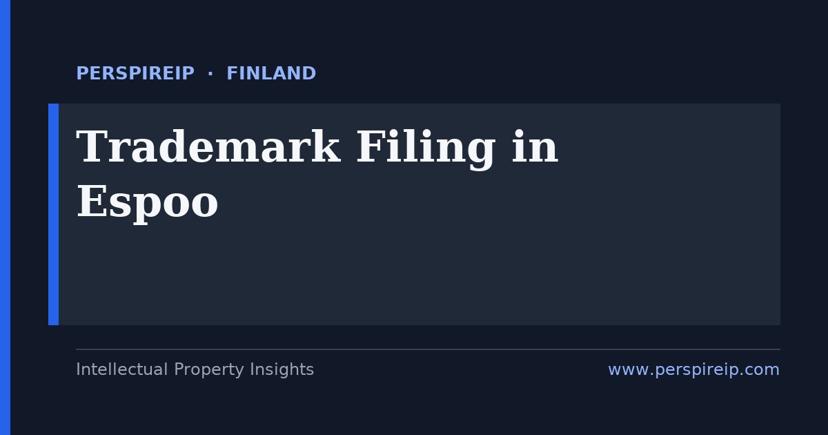 trademark filing Espoo service by PerspireIP covering national Finnish marks at the PRH, EU trade marks and the Madrid Protocol