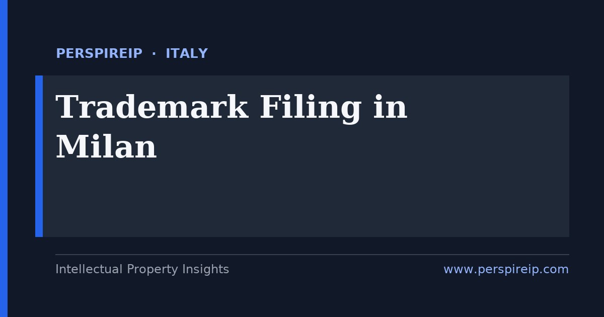 trademark filing Milan fashion and design brand mark registered at the UIBM, EUIPO and WIPO by PerspireIP