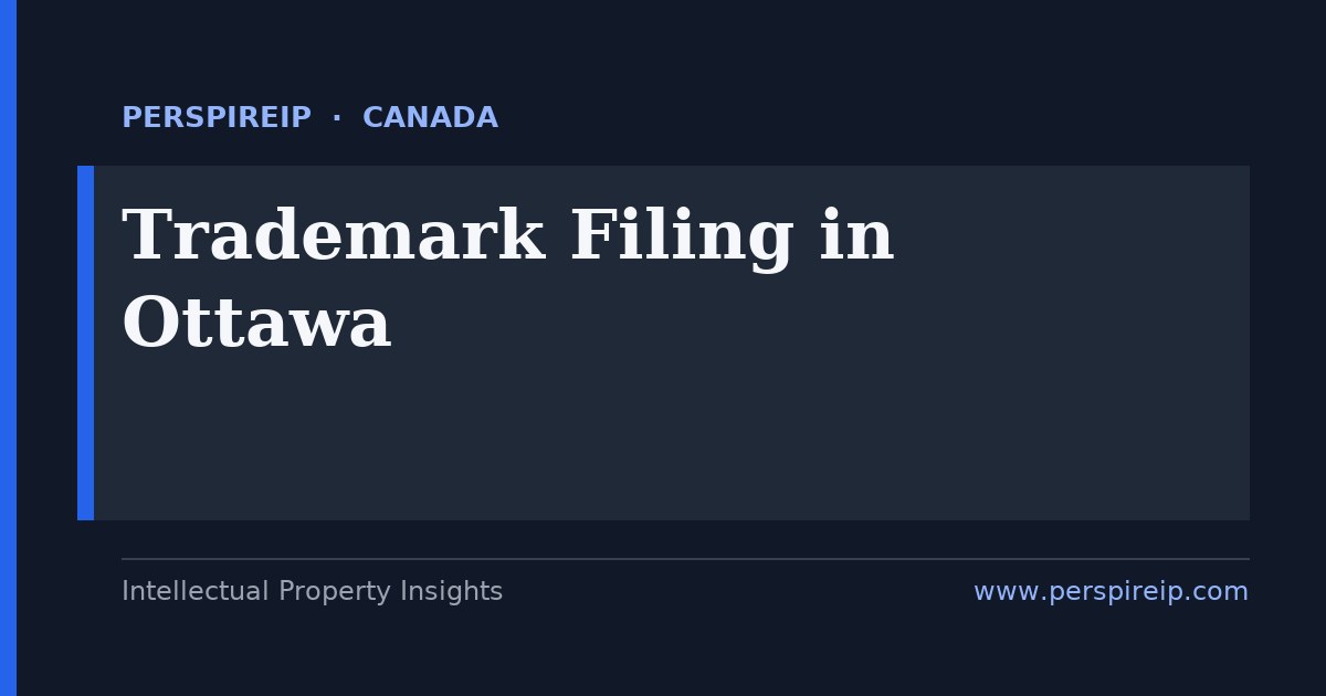 trademark filing Ottawa brand protection at CIPO for National Capital Region businesses