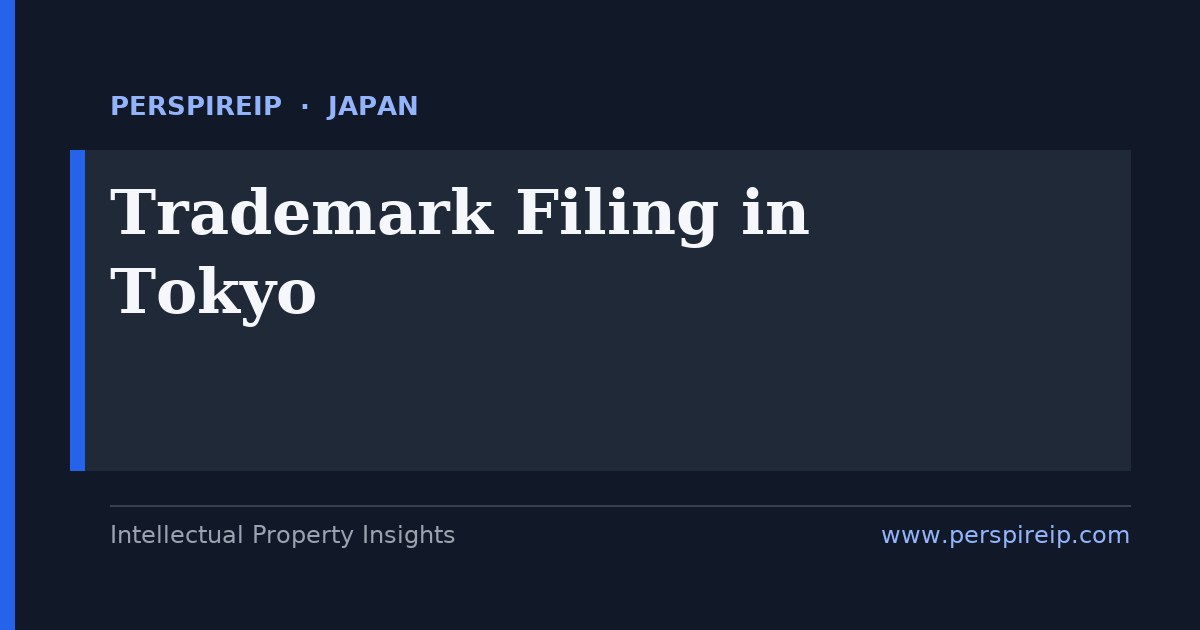 trademark filing Tokyo routes to protect a brand through a Japanese JPO national mark and the WIPO Madrid Protocol, filed in Latin characters and katakana by PerspireIP