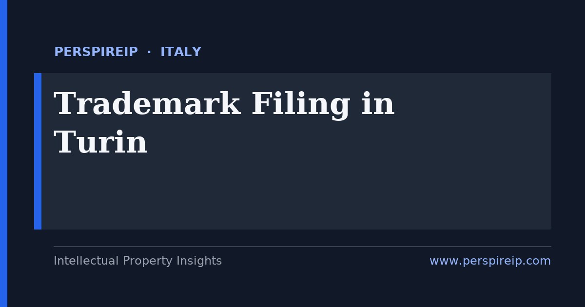 trademark filing Turin service by PerspireIP covering national Italian marks at the UIBM, EU trade marks and the Madrid Protocol