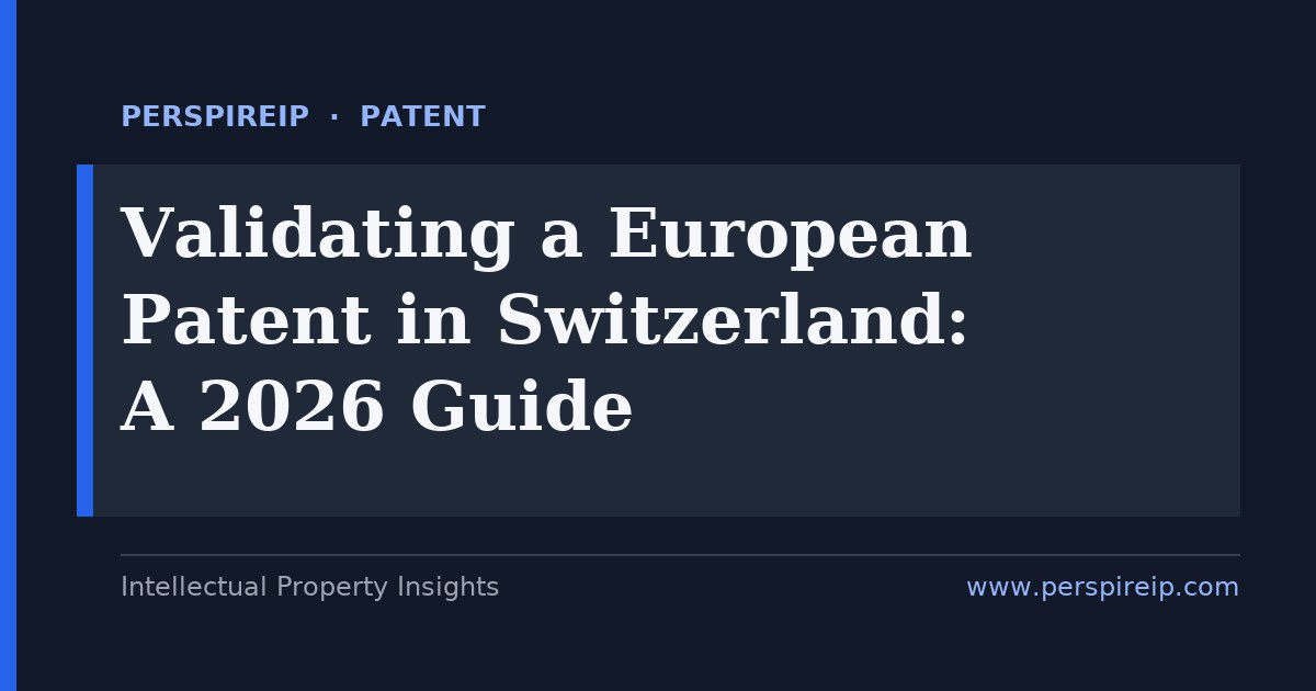 Validating a European patent in Switzerland with the Swiss and EPO flags